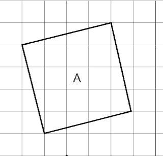 What's the area of the square? Each unit on the grid represents one unit.-example-1