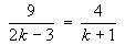 Solve for k. -21 -3 21-example-1