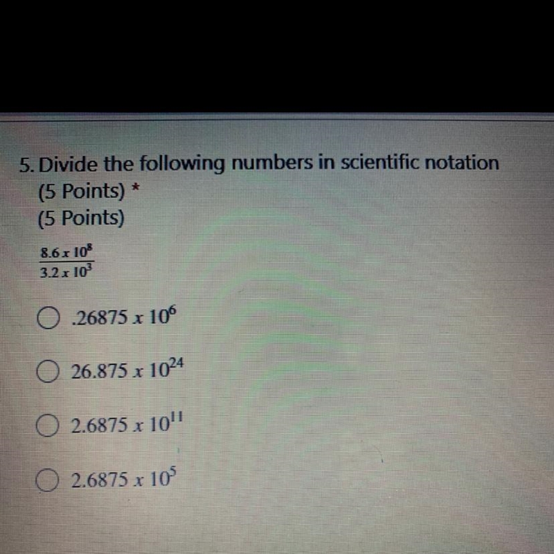 Divide the following numbers in scientific notation?-example-1