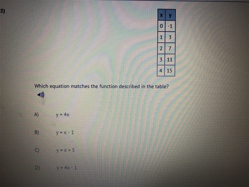 Which equation matches the function described in Table-example-1