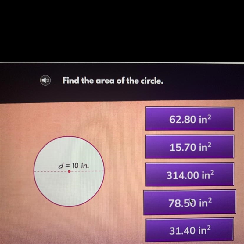 Find the area of the circle.-example-1