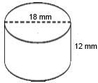 What is the volume of the cylinder below? A cylinder with a height of 12 millimeters-example-1