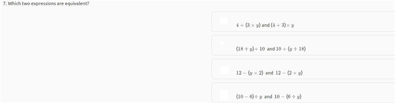 Which two expressions are equivalent?-example-1