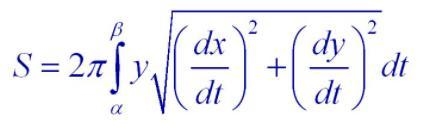 Why are there two different types of area formulas for parametric equations?-example-1