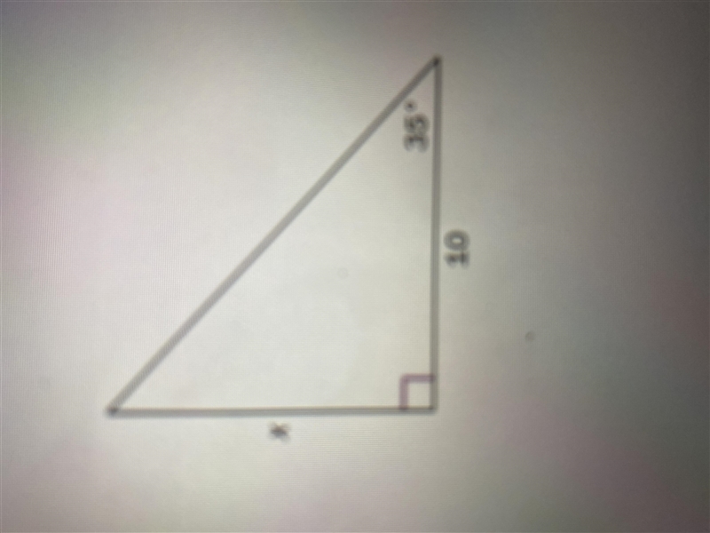 Find The value of X to the nearest tenth A 7.0 B 4.7 C 5.7 D 8.2-example-1