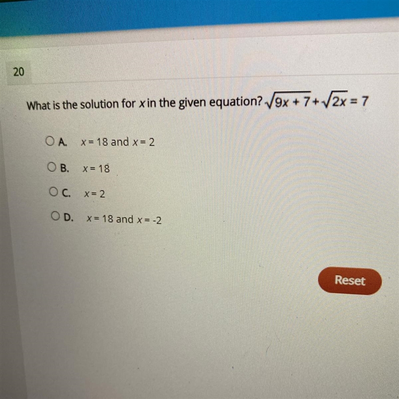 Hiii please help! what does x = ? algebra 2-example-1