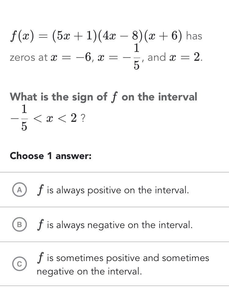 Please help me find the sign of f-example-1