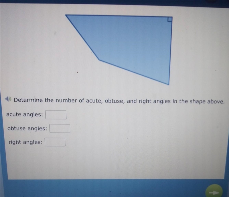 Determine the number of acute, obtuse, and right angles in the shape above ​-example-1