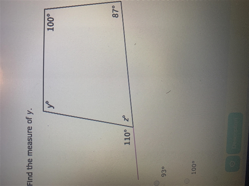 Find the measure of y. Polygon Angle-Sum theorems-example-1