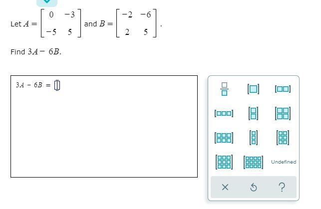 Linear combination of matrices .-example-1