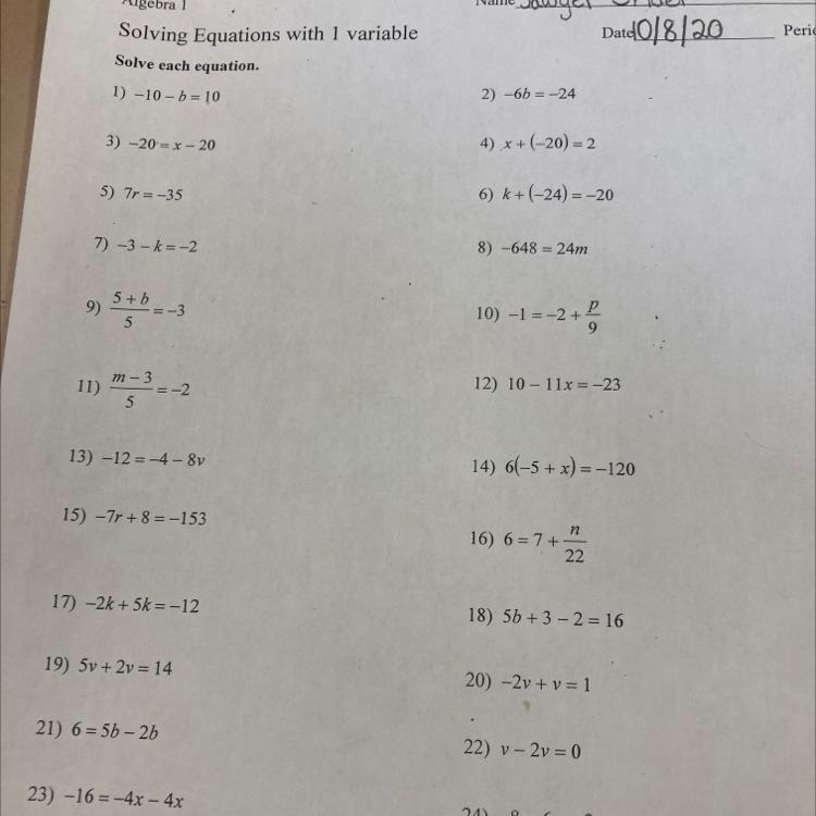 Solving equations with one variable-example-1