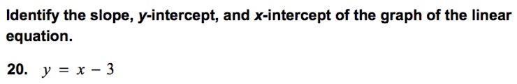 Answer the question 20. Y=x-3-example-1