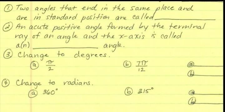 Helpp!!Angles, degrees and, radians​-example-1