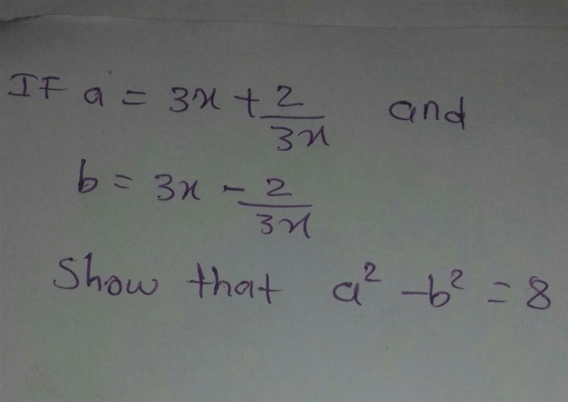 Show That {a }^(2) + {b}^(2) = 8 ​-example-1