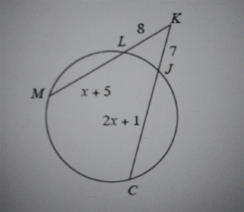 Find the measure of line segment MK​-example-1