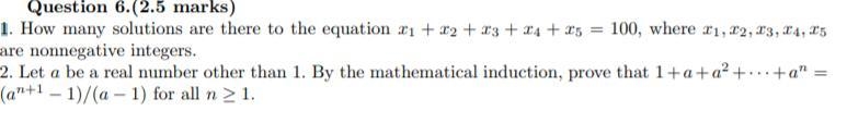 Question 1. Are the following statements true or false? Justify your answer. 1. If-example-1