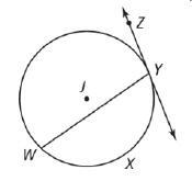 Given YZ tangent to J at point Y, and the mWYZ =104 what is the mWXY-example-1