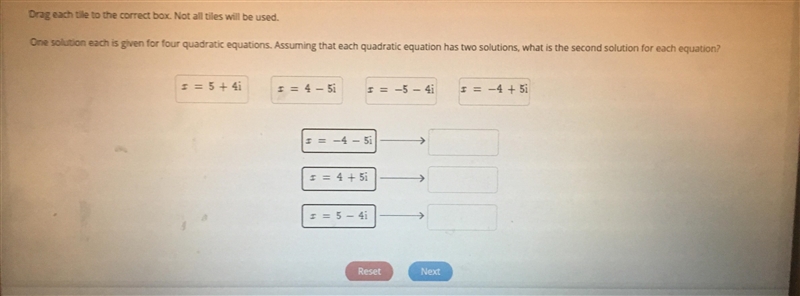 PLEASEEE HELP FAST! One solution each is given on four quadratic equations. Assuming-example-1