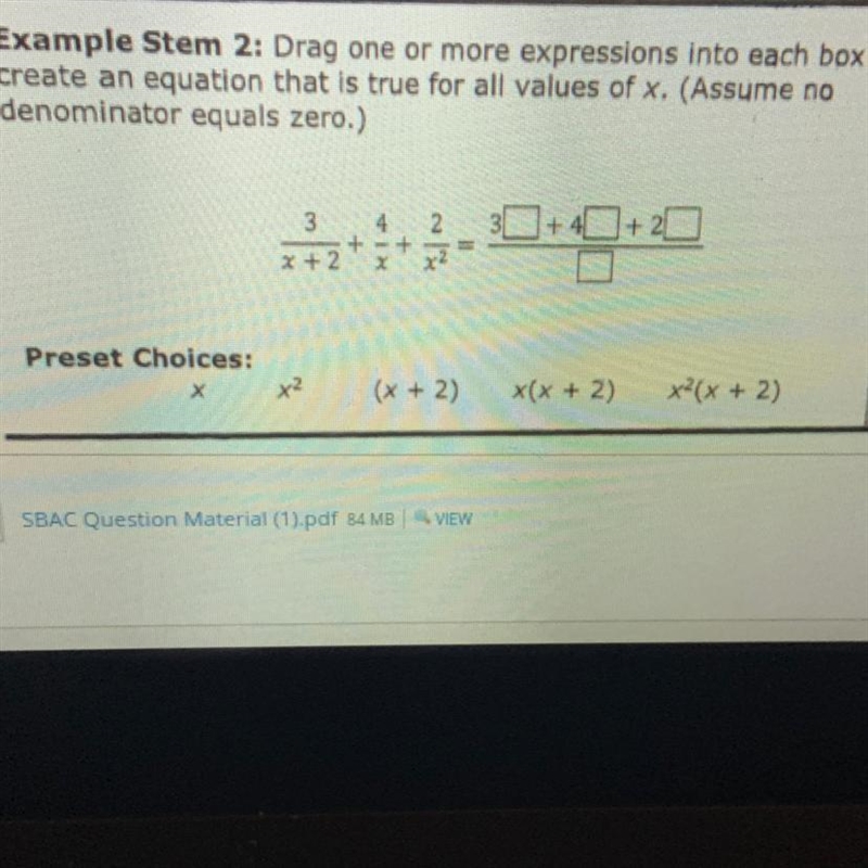 Drag one or more expressions into each box to create an equation that is true for-example-1