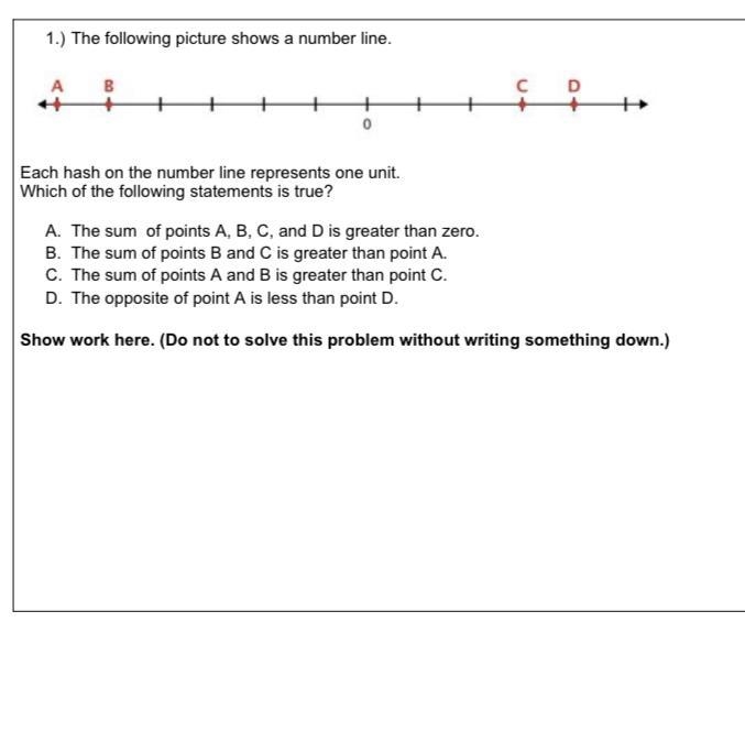 The following picture shows a number line. Each hash on the number line represents-example-1