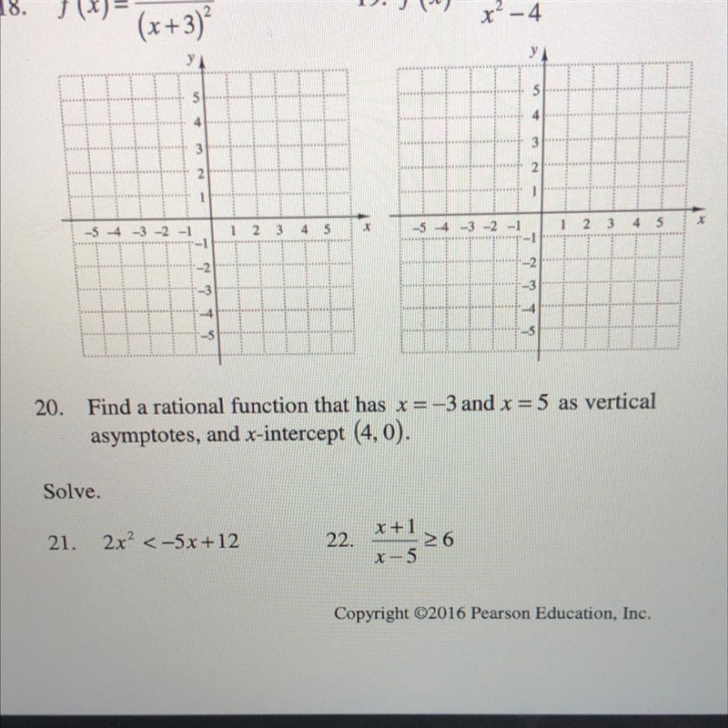 How to find a rational function given 2 vertical asymptotes and an X intercept? It-example-1