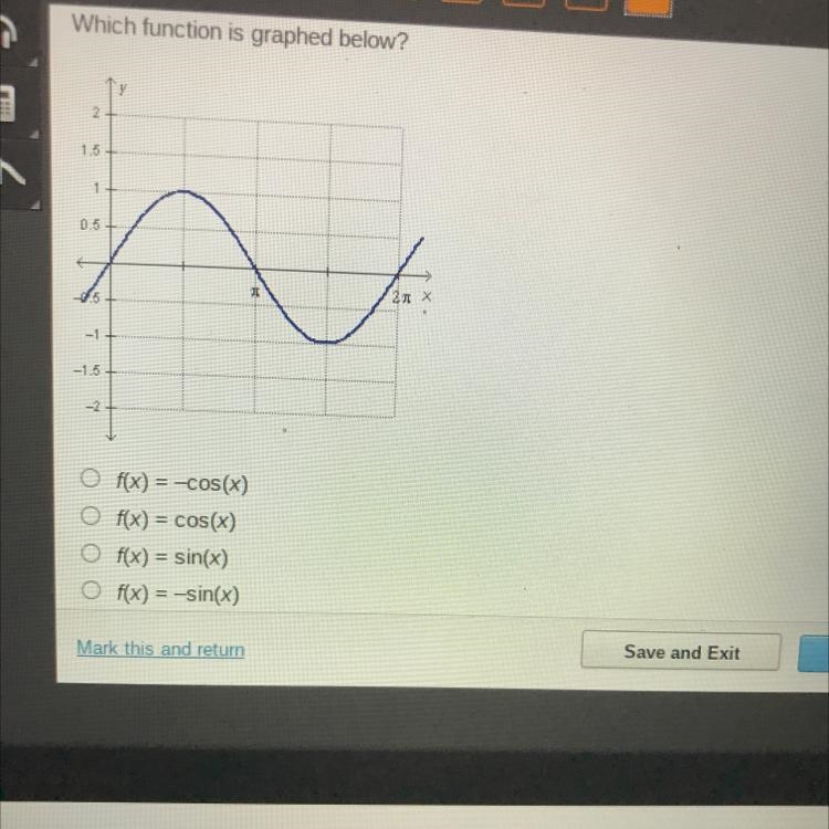 Which function is graphed below?-example-1