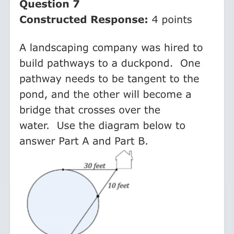 Part A is asking how long the bridge is and Part B is asking how expensive it would-example-1