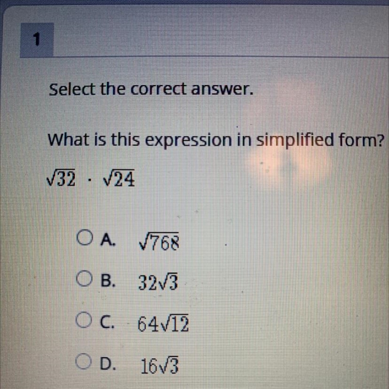 Pls help!!! What is this expression in simplified form?-example-1