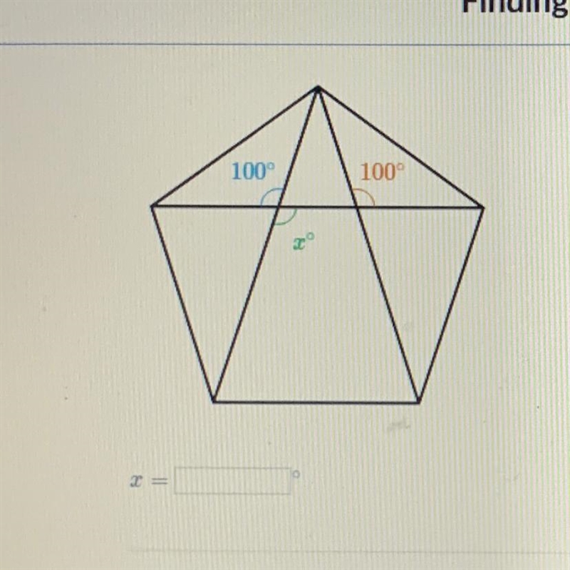 What the missing angle for x-example-1