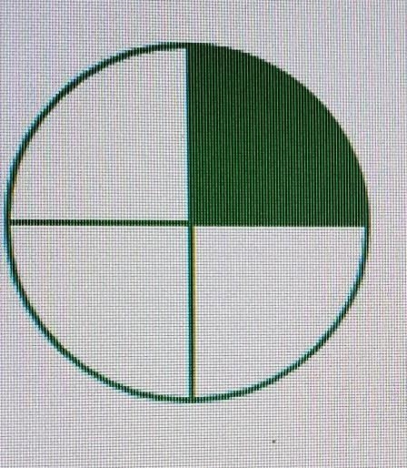 The circle below represents one whole. What percent is represented by the shaded area-example-1