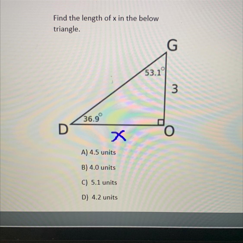 Find the length of x-example-1