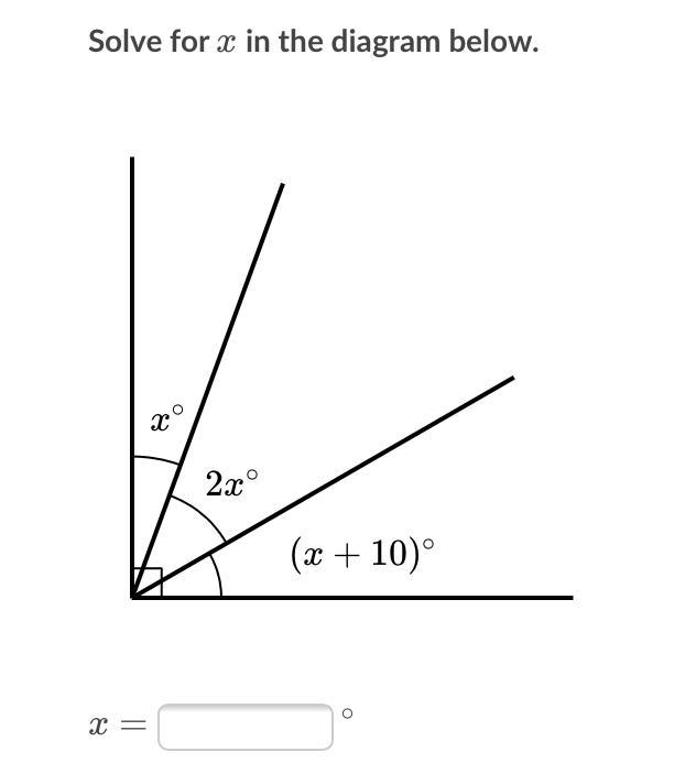 Solve for x in the diagram.-example-1