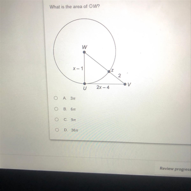 What is the area W. Please help geometry-example-1