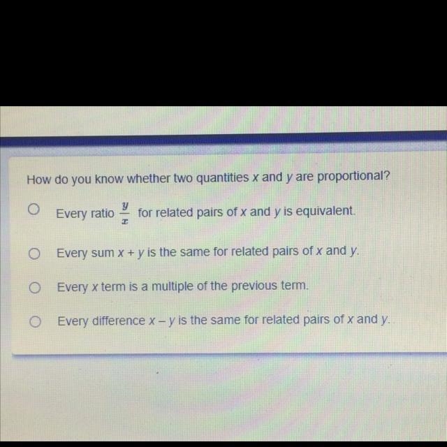 How do you know whether two quantities x and y are proportional?-example-1