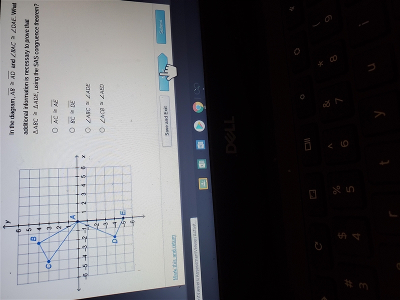 In the diagram AB=AD and-example-1