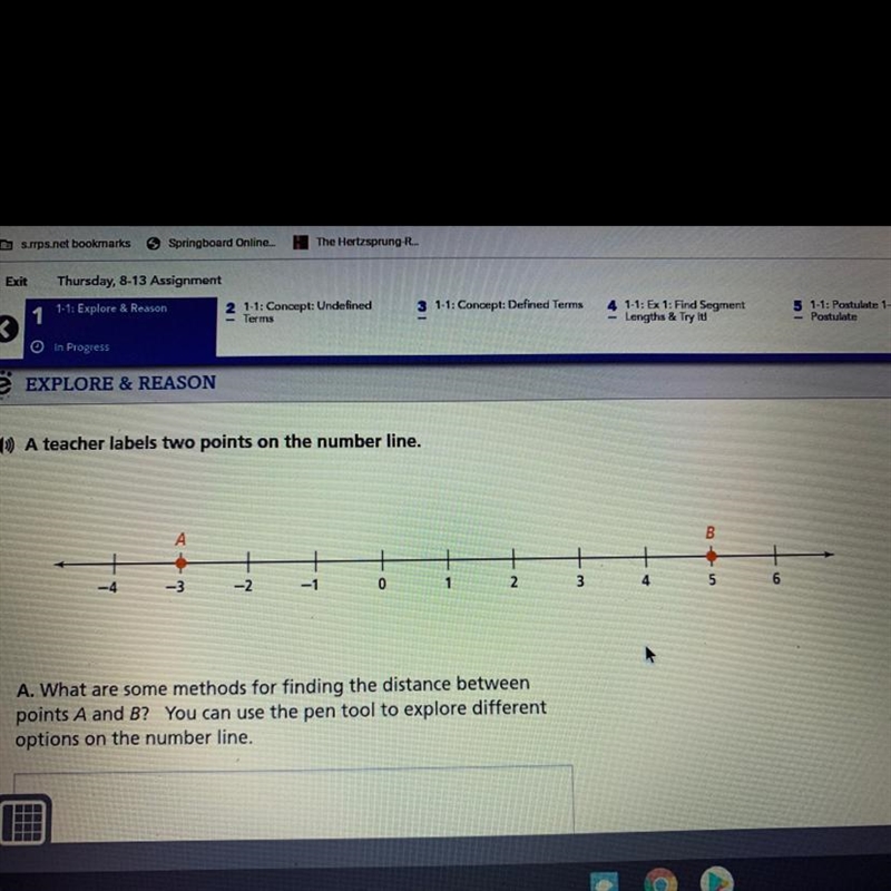 What are some methods for finding the distance between points A and B? You can use-example-1