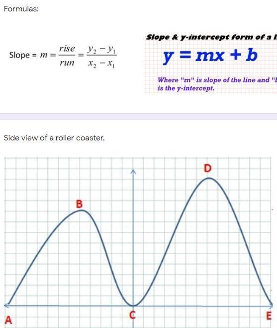 #1.) What is the slope between point C and Point D? *Please Show All Work* #2.) What-example-1