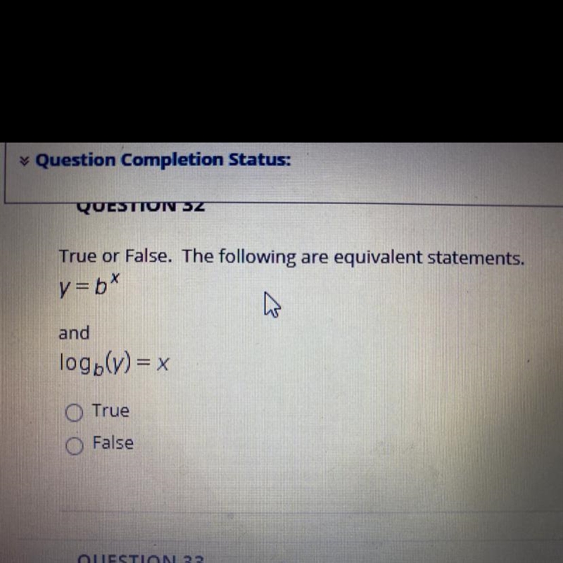 True or false. The following are equivalent statements-example-1