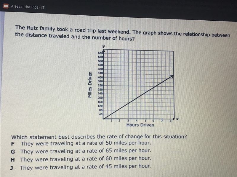 Which statement best describes the rate of change for this situation-example-1