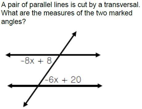 A) 75 and 105 B) 40 and 40 C) 65 and 115 D) 56 and 56-example-1