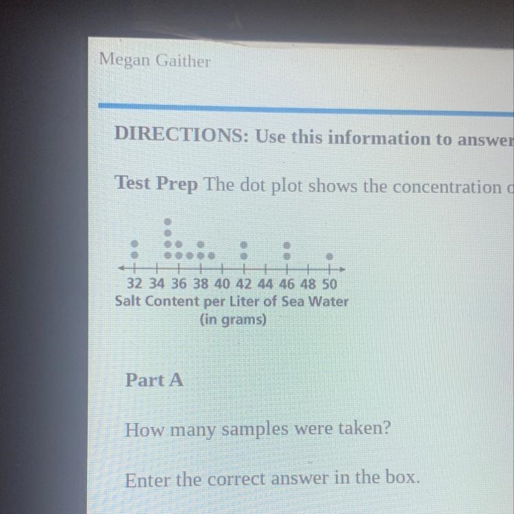 What fraction of the samples have a salt content greater than 38 grams?-example-1