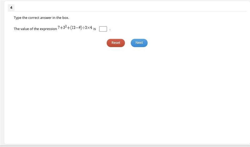 The value of the expression 7*3 to the second power +(12-8)/ 2*4 is-example-1