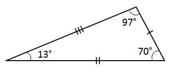 What type of triangle is pictured? A. Right and equilateral B. Isosceles and scalene-example-1