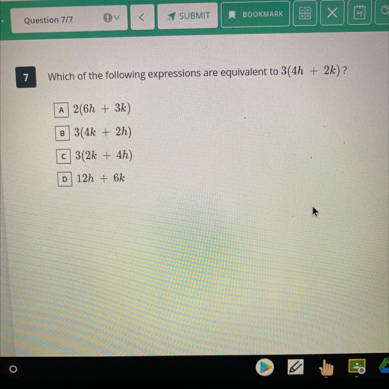 Can someone tell me which expression is equivalent ?-example-1