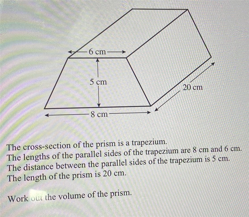 Calculate the volume Please show the steps....-example-1