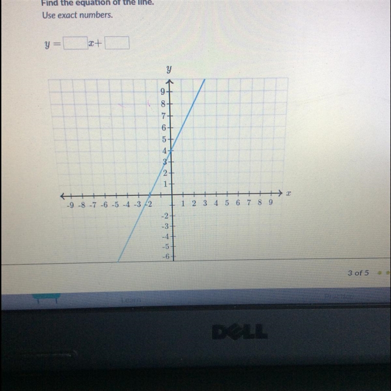 Find the equation of the line. Use exact numbers. y=-example-1