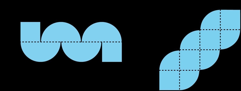 Each square in Figures D and E has a side length of 1 unit. Compare the area of the-example-1