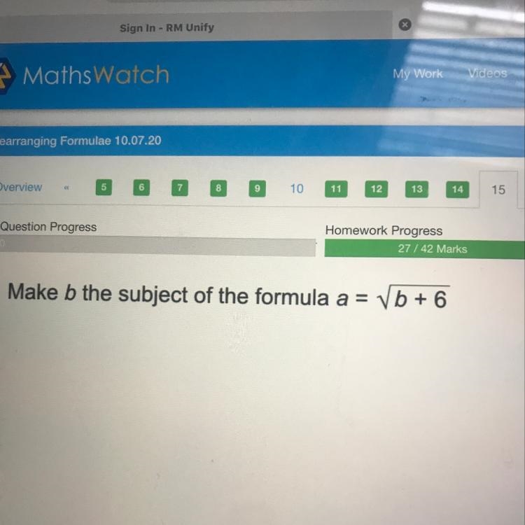 Pls help ASAP A=square root b+6-example-1