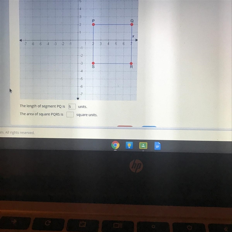 The area of square PQRS is ____ square units.-example-1