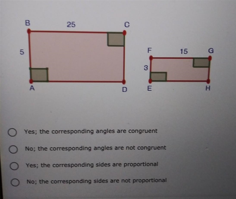 Are the following figures similar?​-example-1